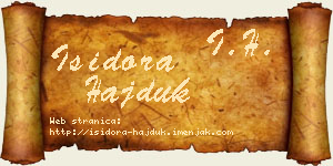 Isidora Hajduk vizit kartica